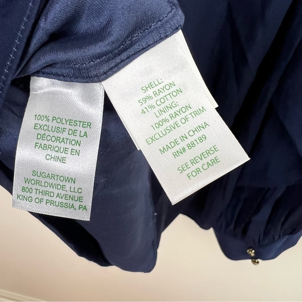 Lilly Pulitzer Navy Blue‎ Maisel Top - Picture 9 of 12